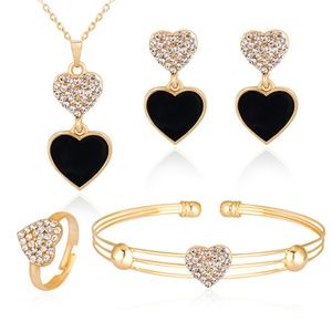 Elegant Heart Shape Jewelry Set
